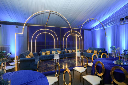 Lounge and Backdrop — Reception decor — St. Regis